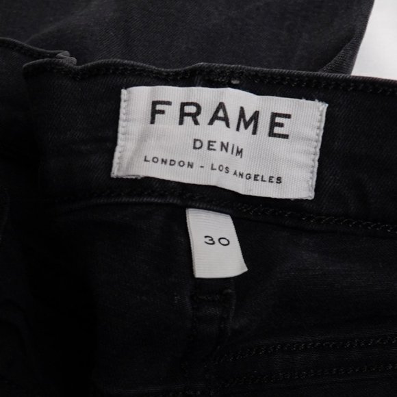 Frame Womens Black Jean/ Denim Pants Le High Skinny - Picture 6 of 10